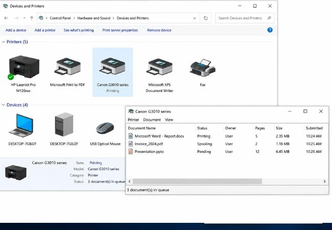 Understanding Printer Spooler & Stuck Document Queues